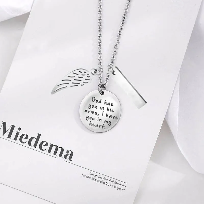 A Keepsake Remembrance Neckalce With Wings For Mum