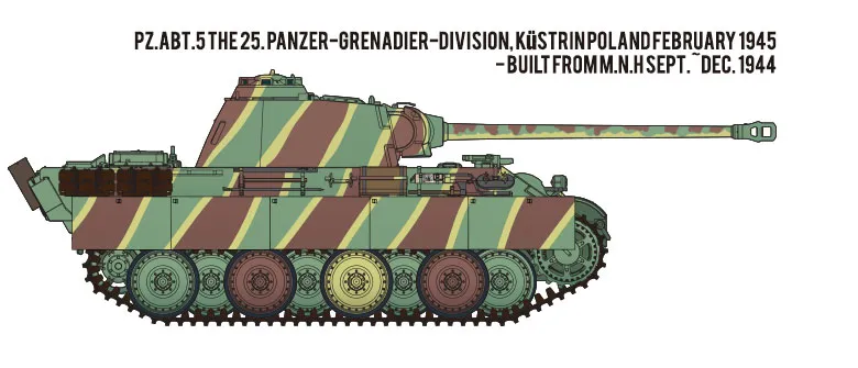 Academy Military 1/35 PzKpfw V Panther Ausf G Last Production Tank (New Tool) Kit