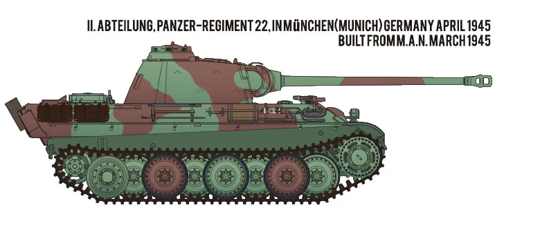 Academy Military 1/35 PzKpfw V Panther Ausf G Last Production Tank (New Tool) Kit