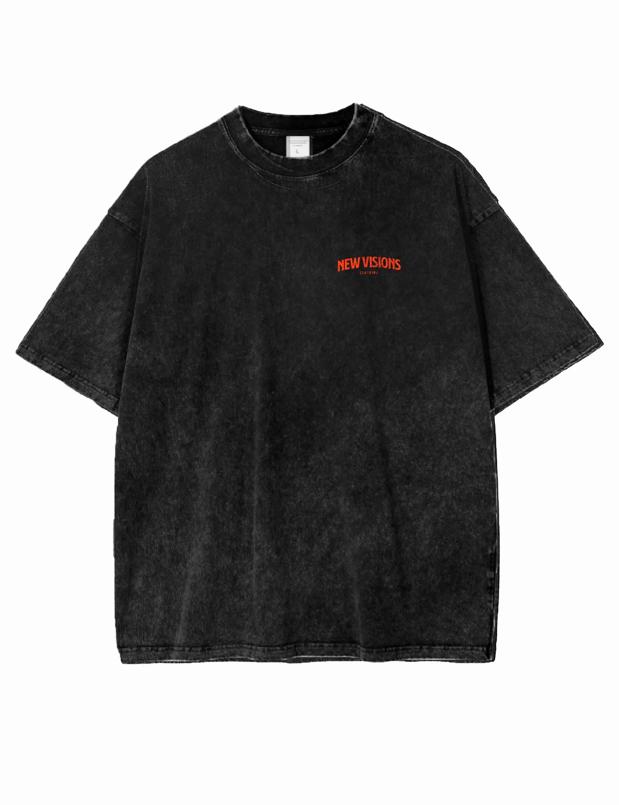 Acid Wash Oversized T-Shirt – Streetwear Mode aus Baumwolle – Unisex T-Shirt - Schwarz - SAVAGE