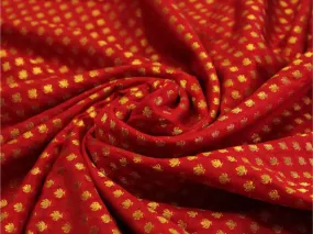 Banarasi Brocade Fabric - Red