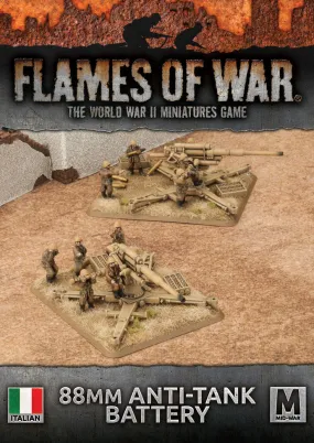 Battlefront Miniatures Flames of War Italian 88mm Anti-Tank Battery FOW IBX13
