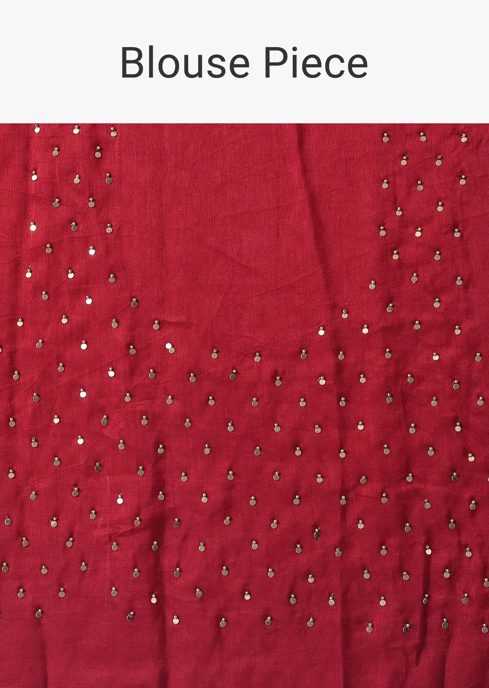 Chilli Pepper Red Embroidered Saree In Dola Silk