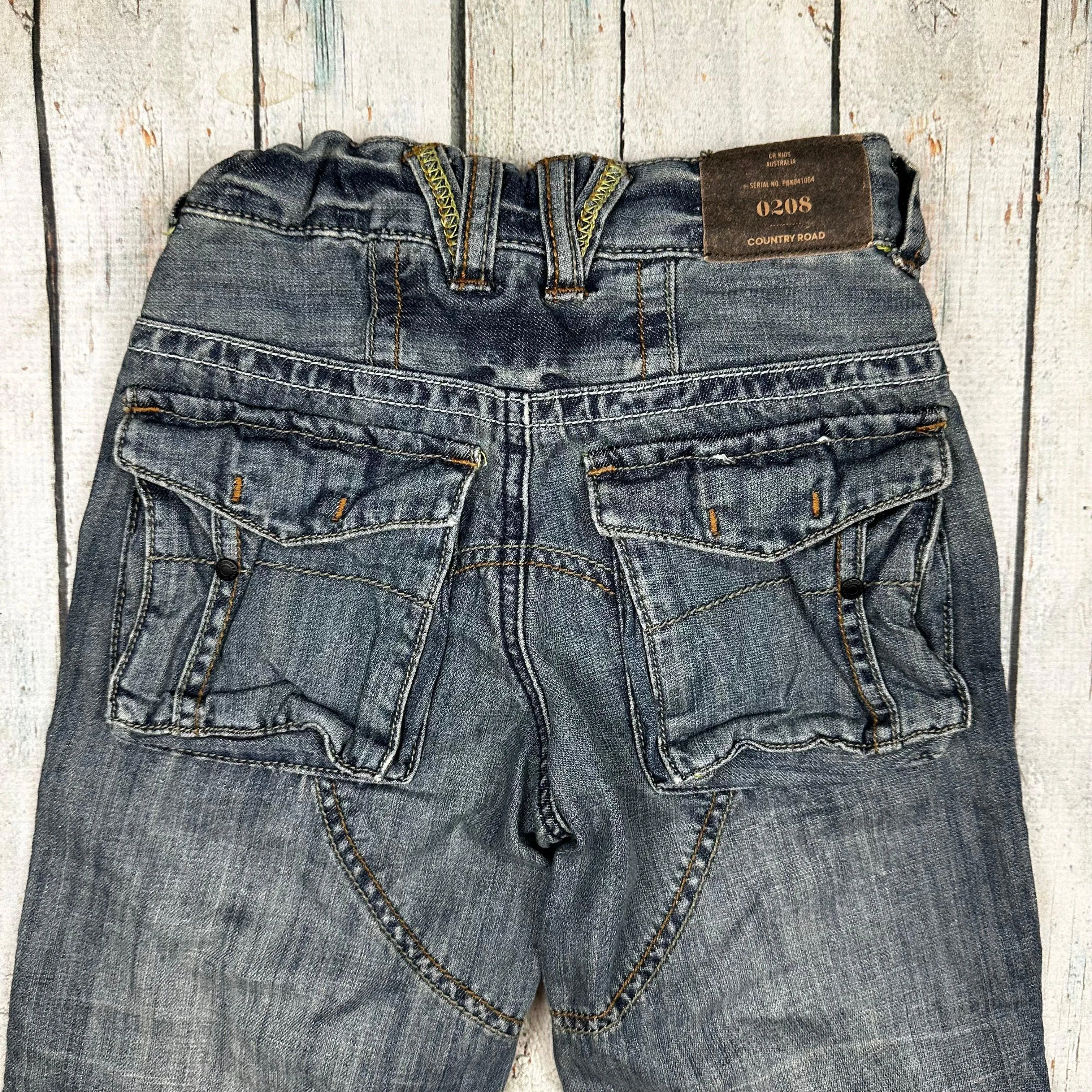 Country Road Boys Wide Straight Leg Denim Jeans -Size 7Y