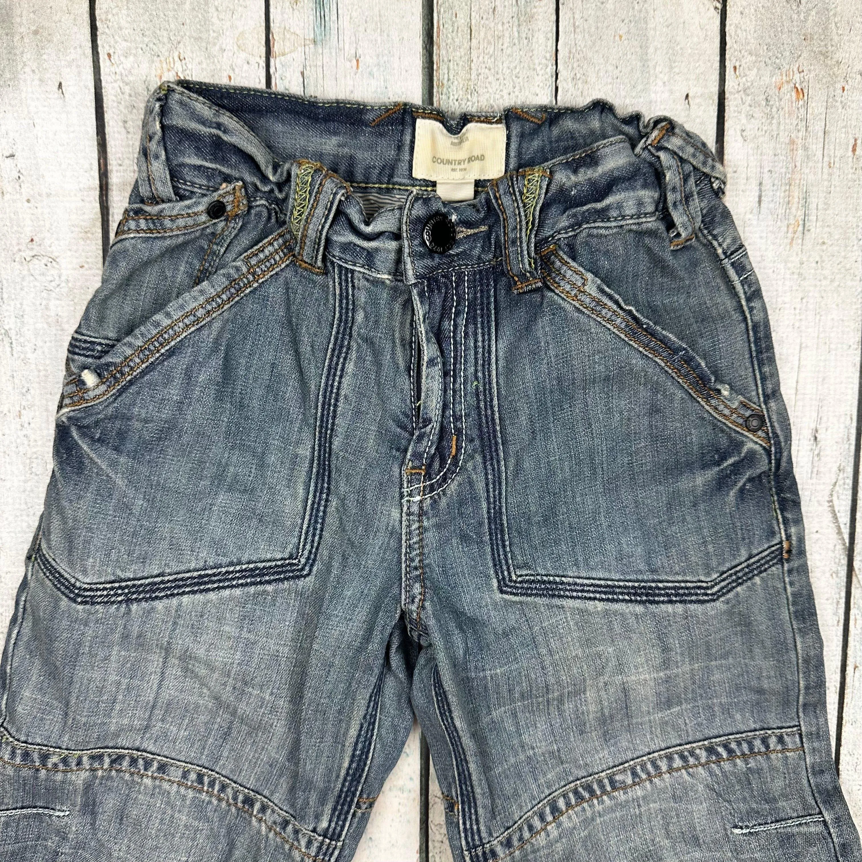 Country Road Boys Wide Straight Leg Denim Jeans -Size 7Y