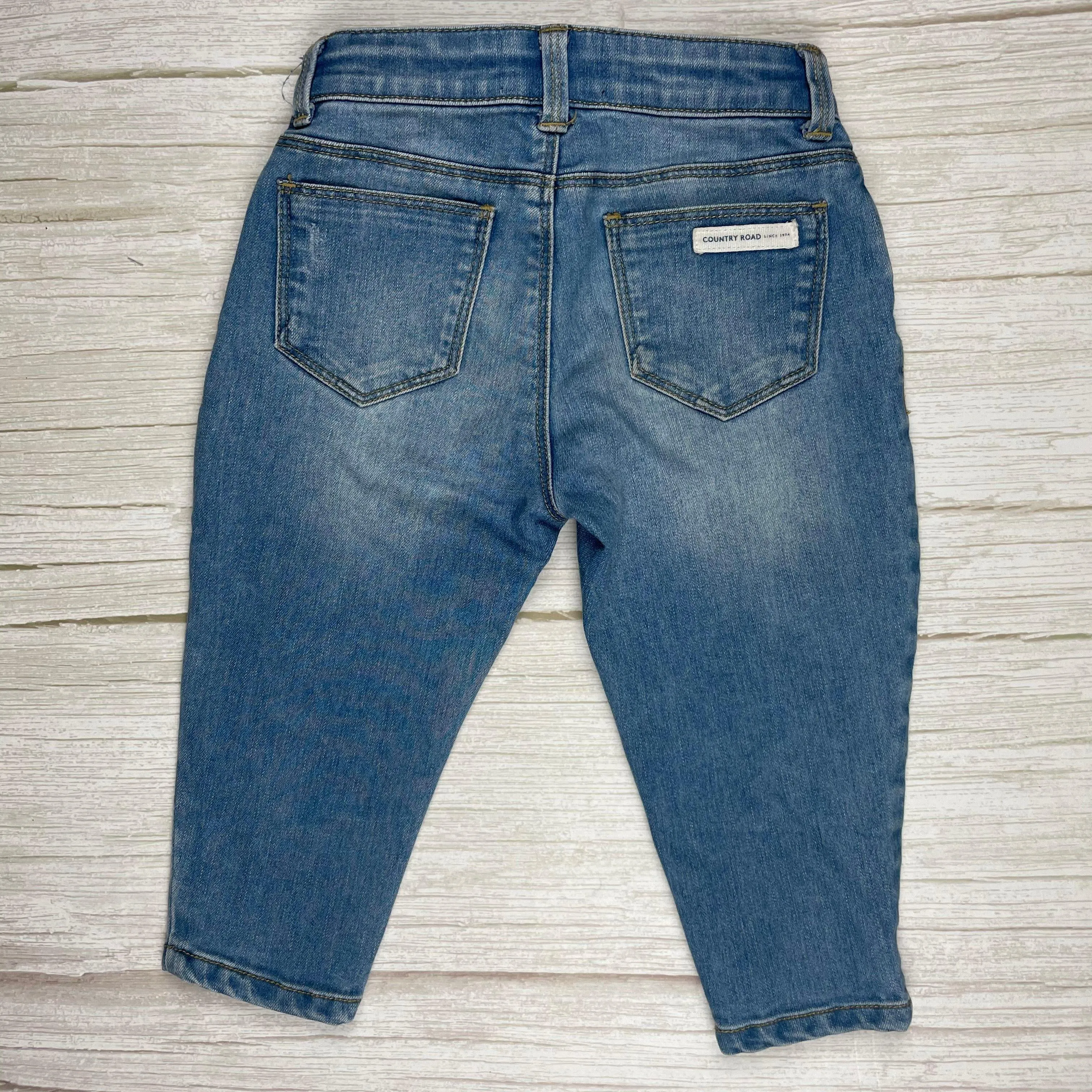 Country Road  Tapered Ripped Denim Jeans -Size 2