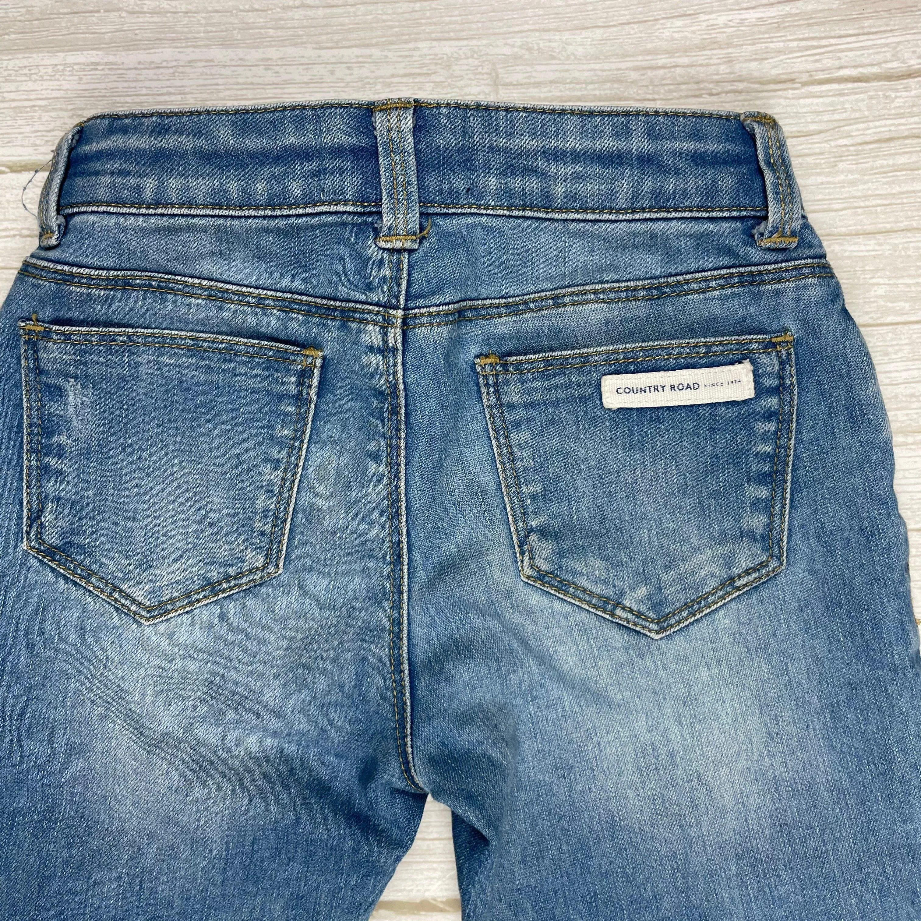 Country Road  Tapered Ripped Denim Jeans -Size 2