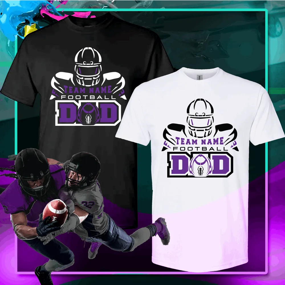 Custom football dad shirt, football shirts designs, Football spirit shirts