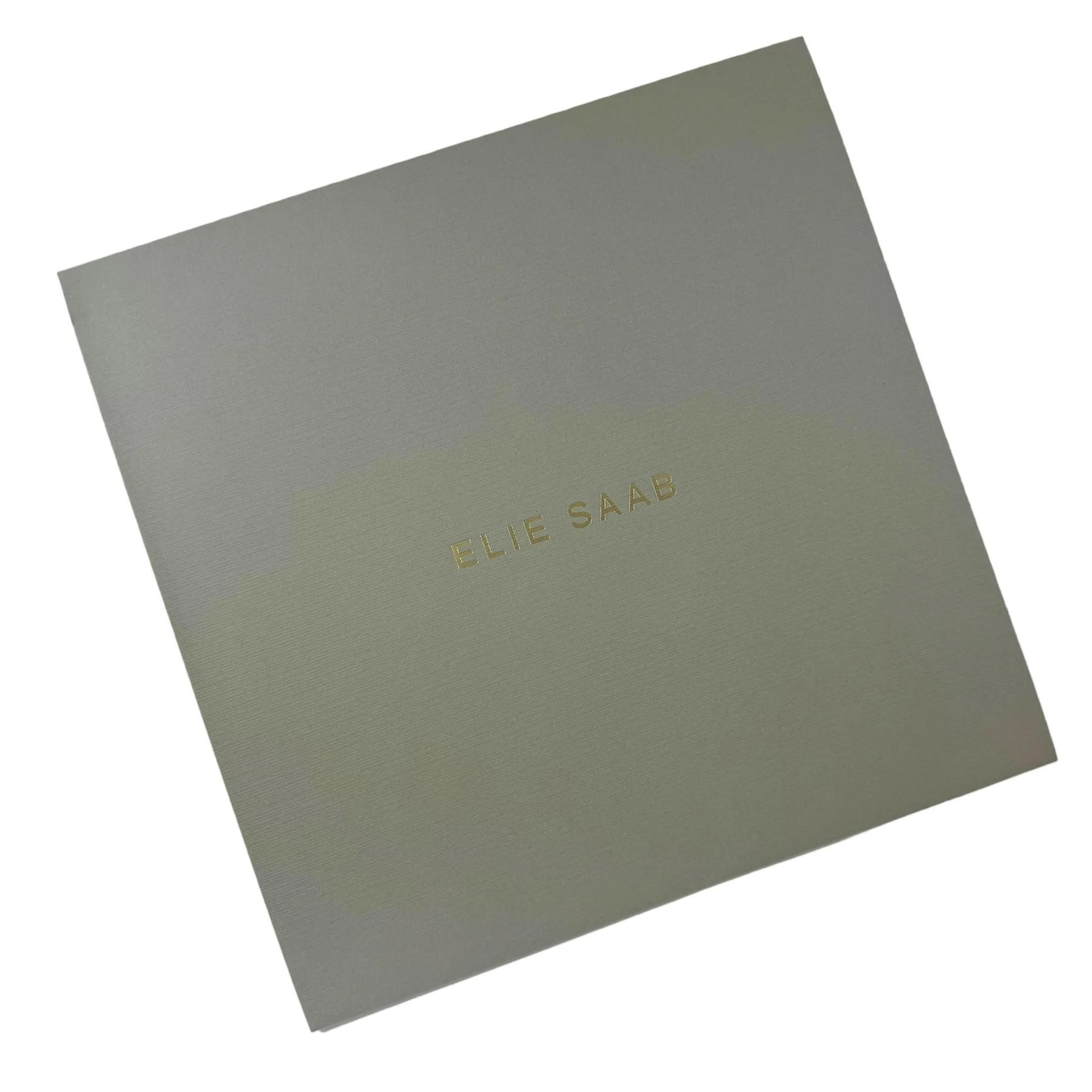 Elie Saab Scarf Gray Solid With Tonal Center Logo - Extra Large Wool Silk Wrap