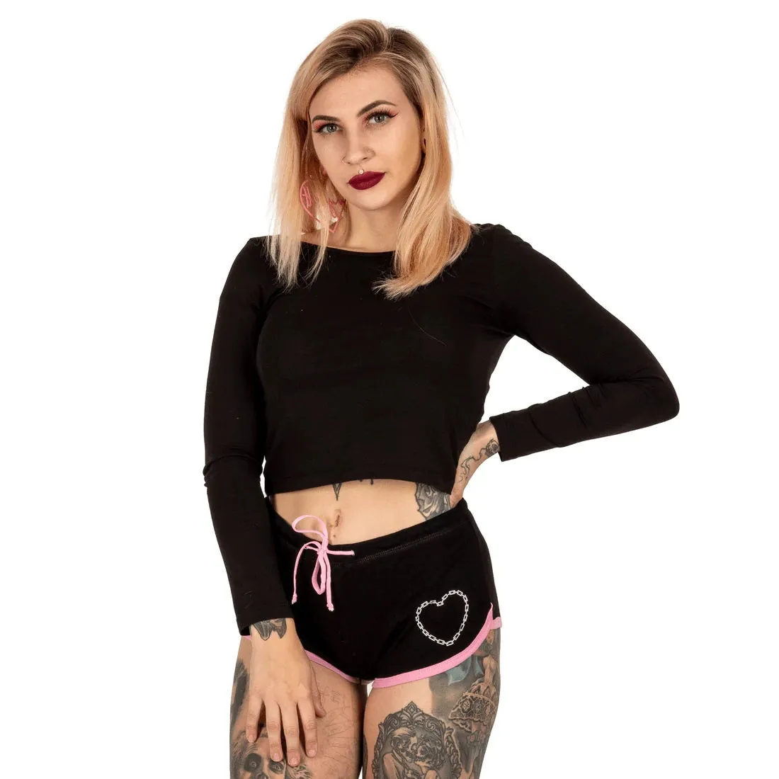 F Off The Damn Chain Pink Trim Dolphin Hot Shorts