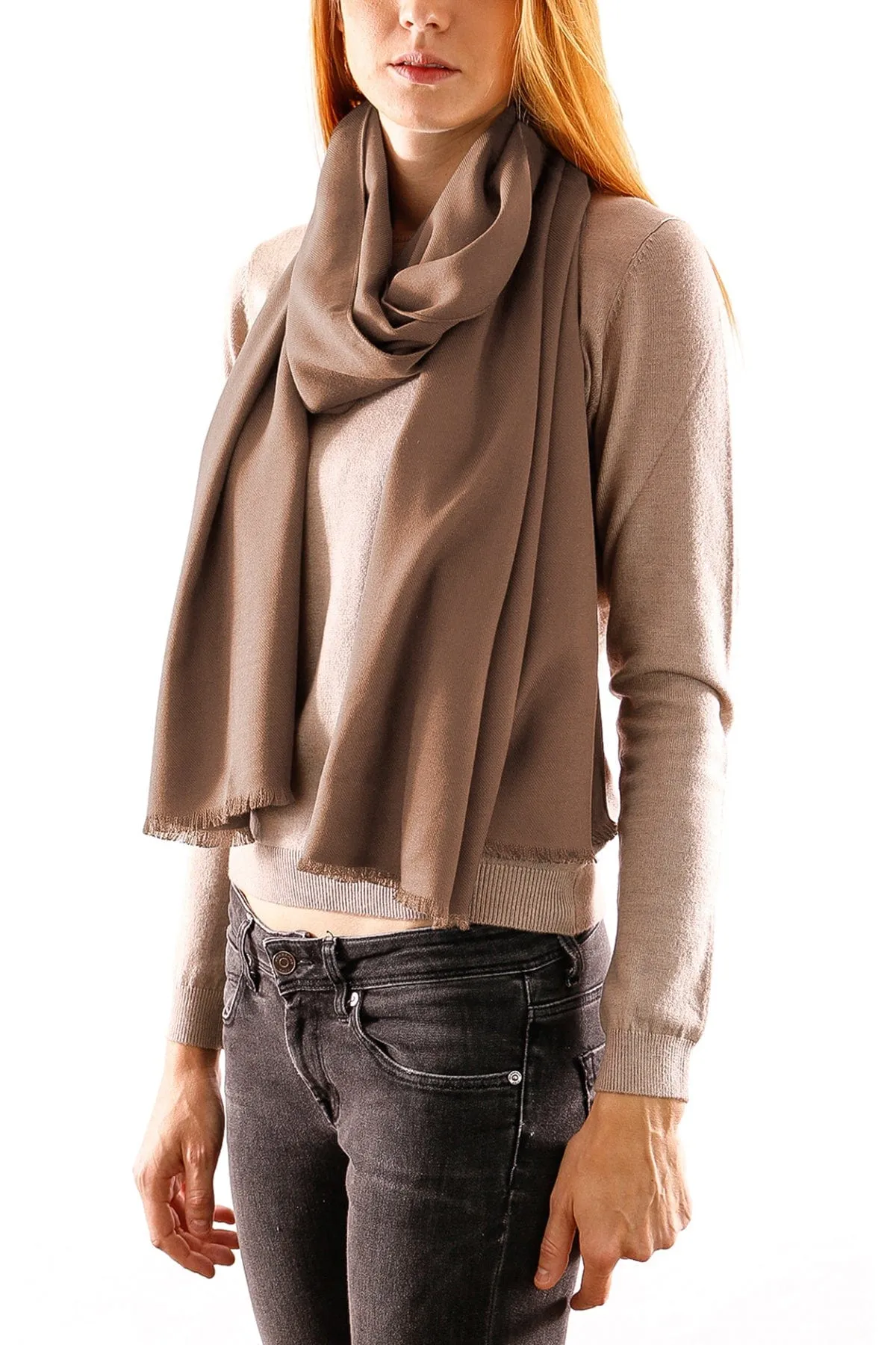 Gianfranco Ferre Beige Pashmina Scarf