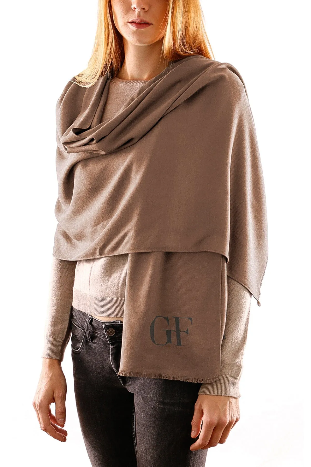 Gianfranco Ferre Beige Pashmina Scarf