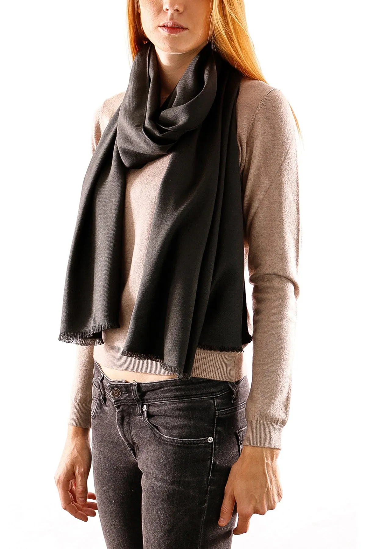 Gianfranco Ferre Military Green Pashmina Scarf