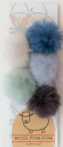 Ikigai - Wool Pom-Pom Button Loop