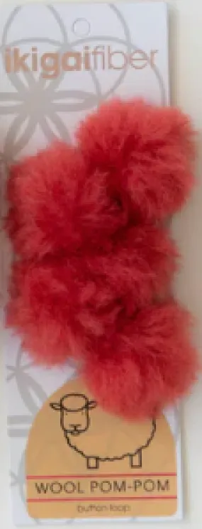 Ikigai - Wool Pom-Pom Button Loop