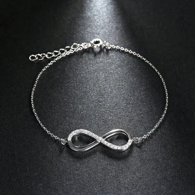 Infinity Bracelet- S925 Sterling Silver Bracelet