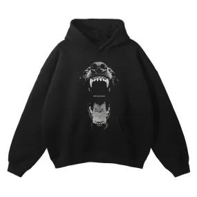 Mad Dog Oversized Fleece Pullover Hoodie