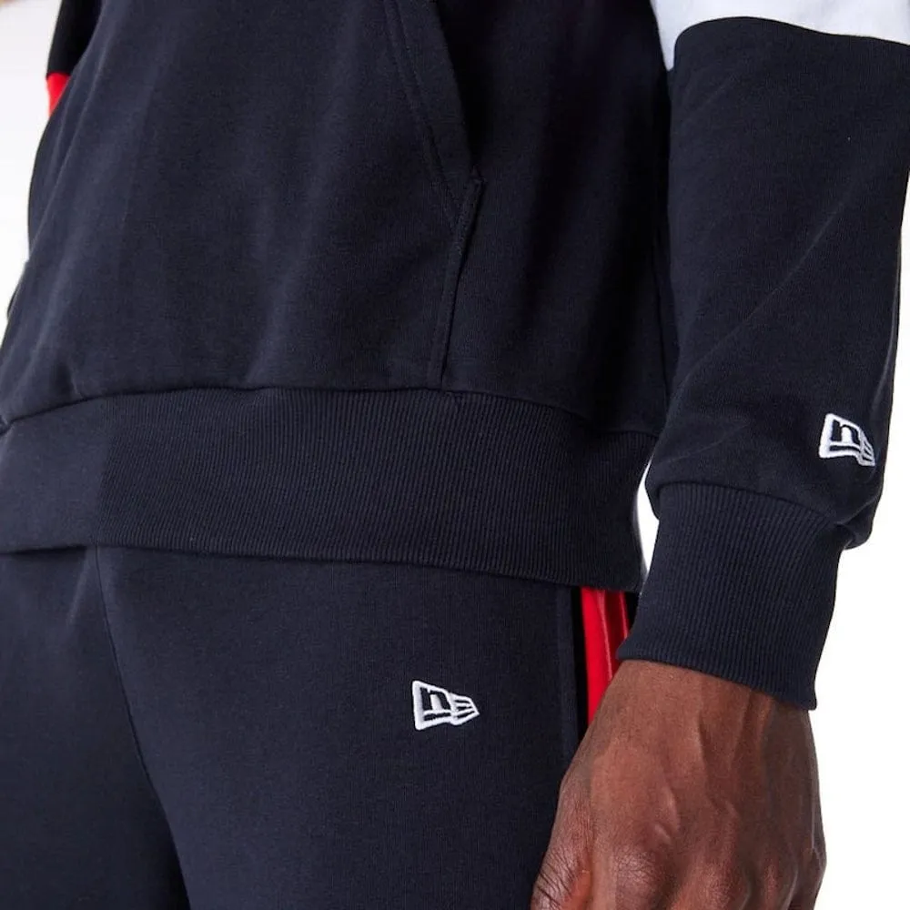 New Era Colour Block Oversized Hoodie Chicago Bulls - Black / Red