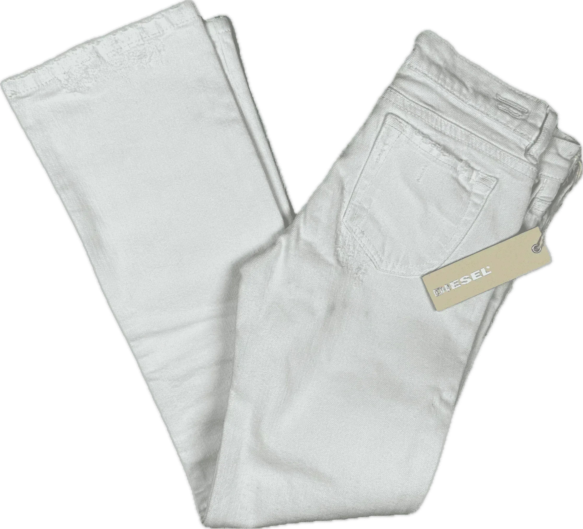 NWT - Diesel 'Liv J' White Straight Leg Jeans Size - 8Y