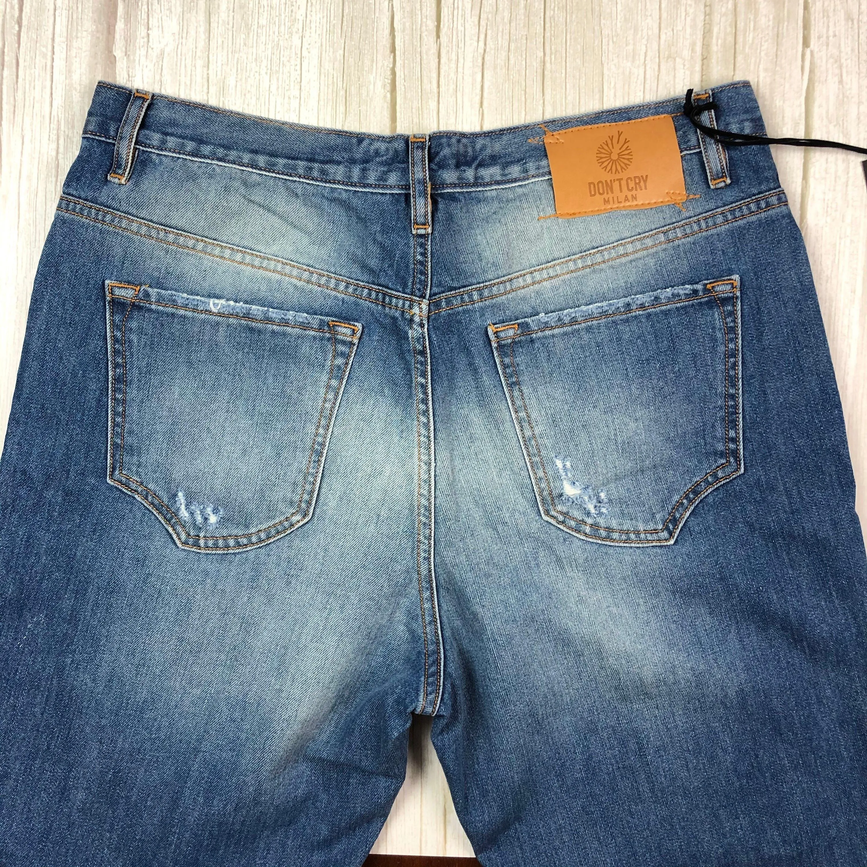 NWT - Don't Cry Milan- Stunning Italian 'Melany' High Waist Boyfriend Jeans  -Size 31