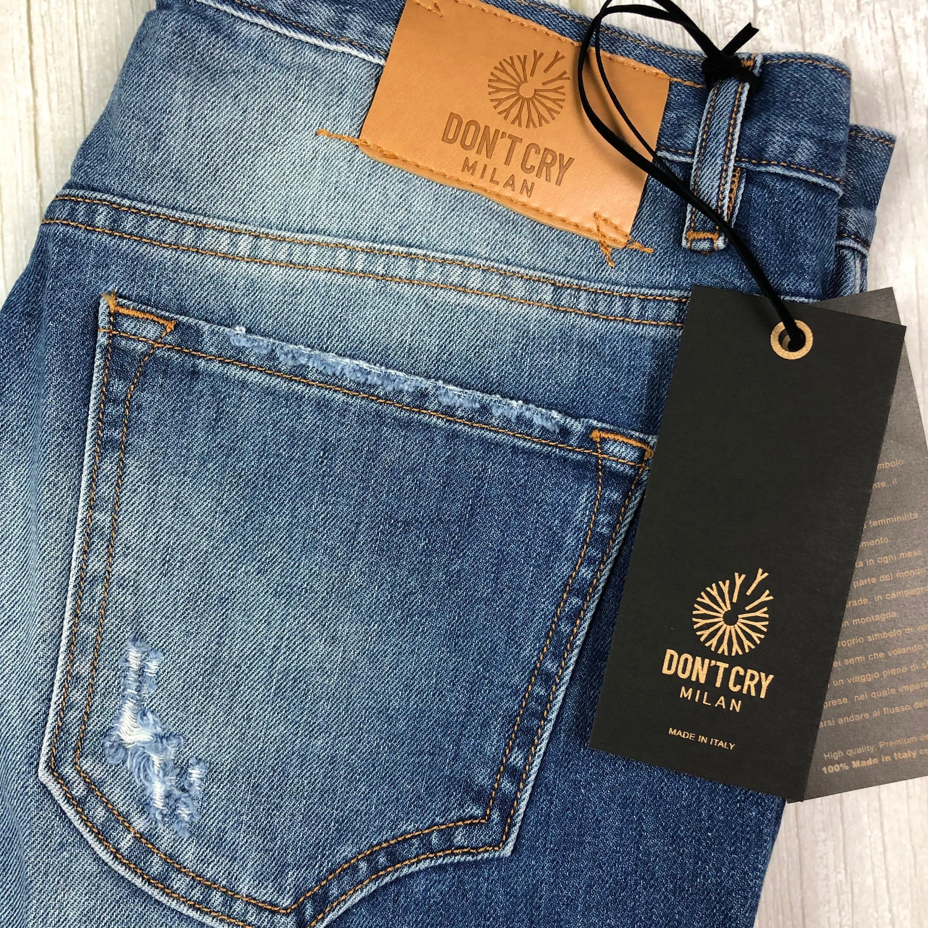 NWT - Don't Cry Milan- Stunning Italian 'Melany' High Waist Boyfriend Jeans  -Size 31