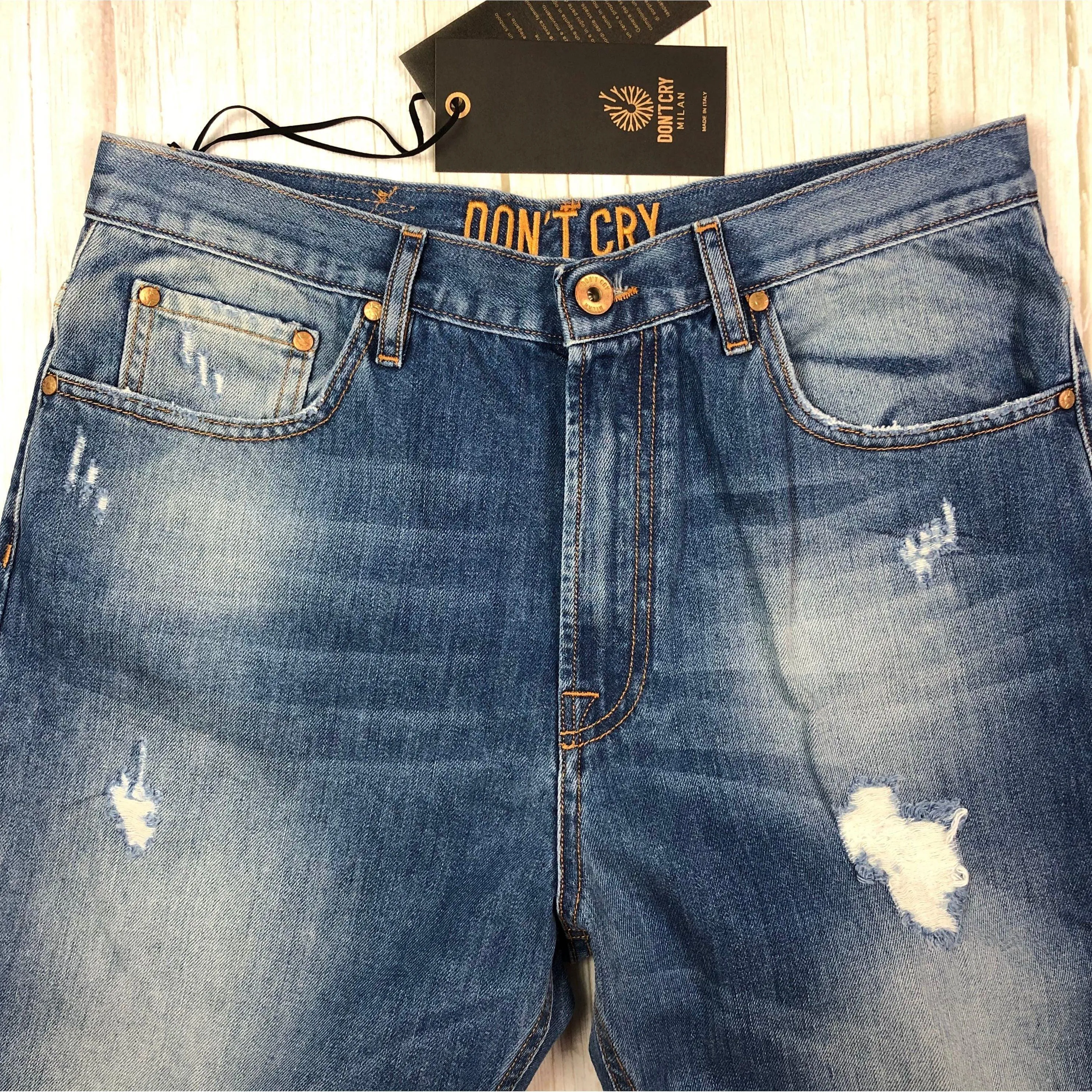 NWT - Don't Cry Milan- Stunning Italian 'Melany' High Waist Boyfriend Jeans  -Size 31