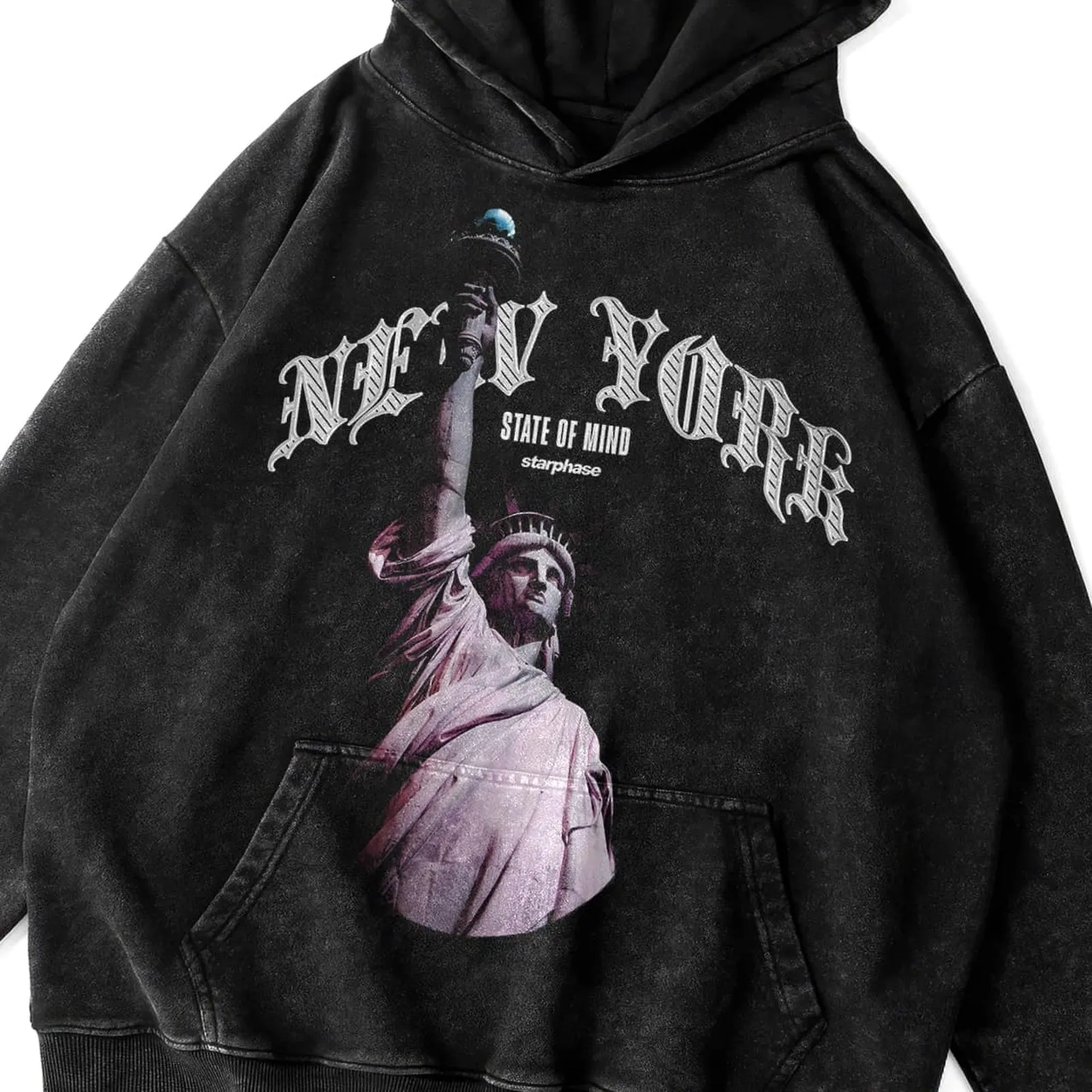 NY State of Mind Oversized Washed Hoodie