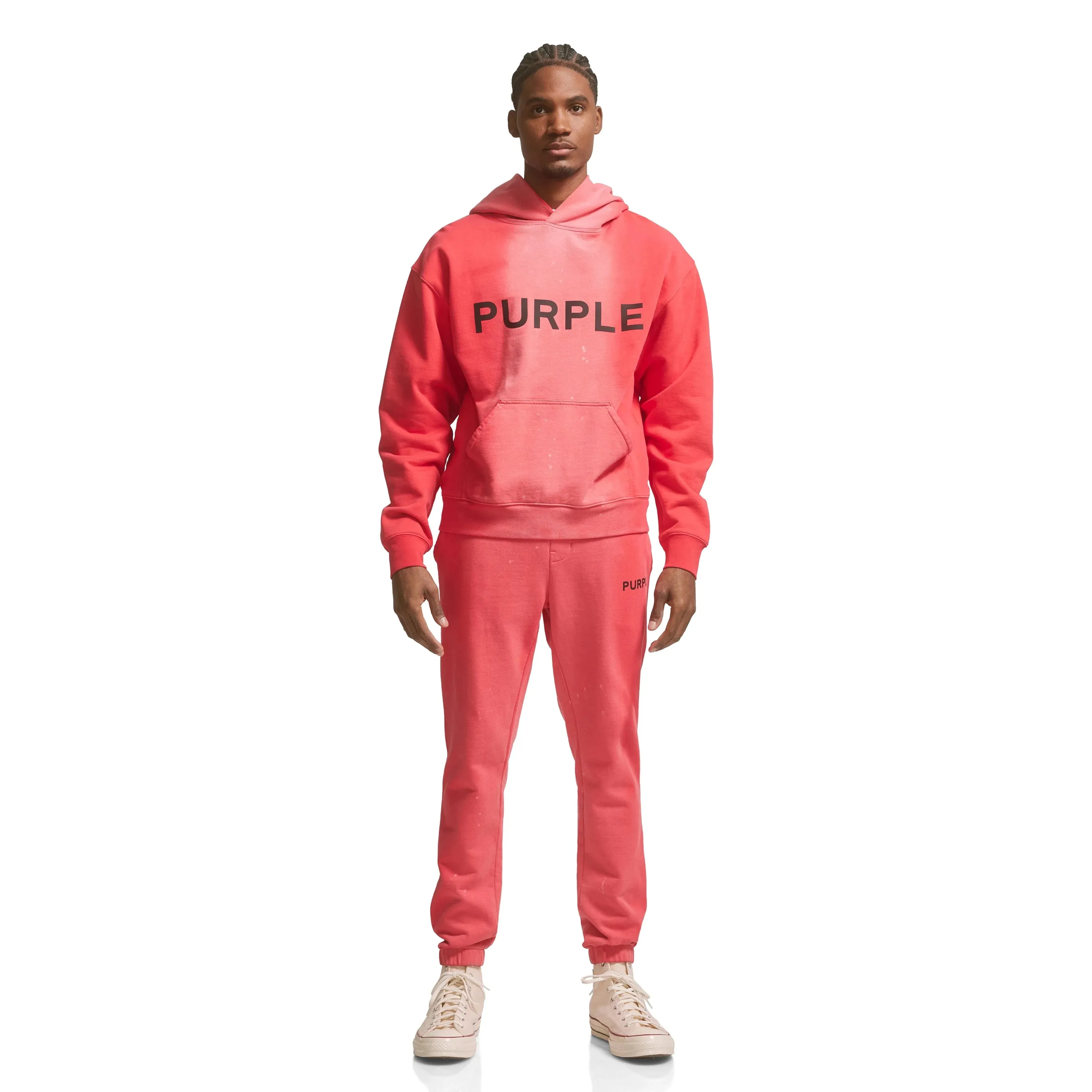 Purple Brand P447 Red Poppy French Terry Hoodie