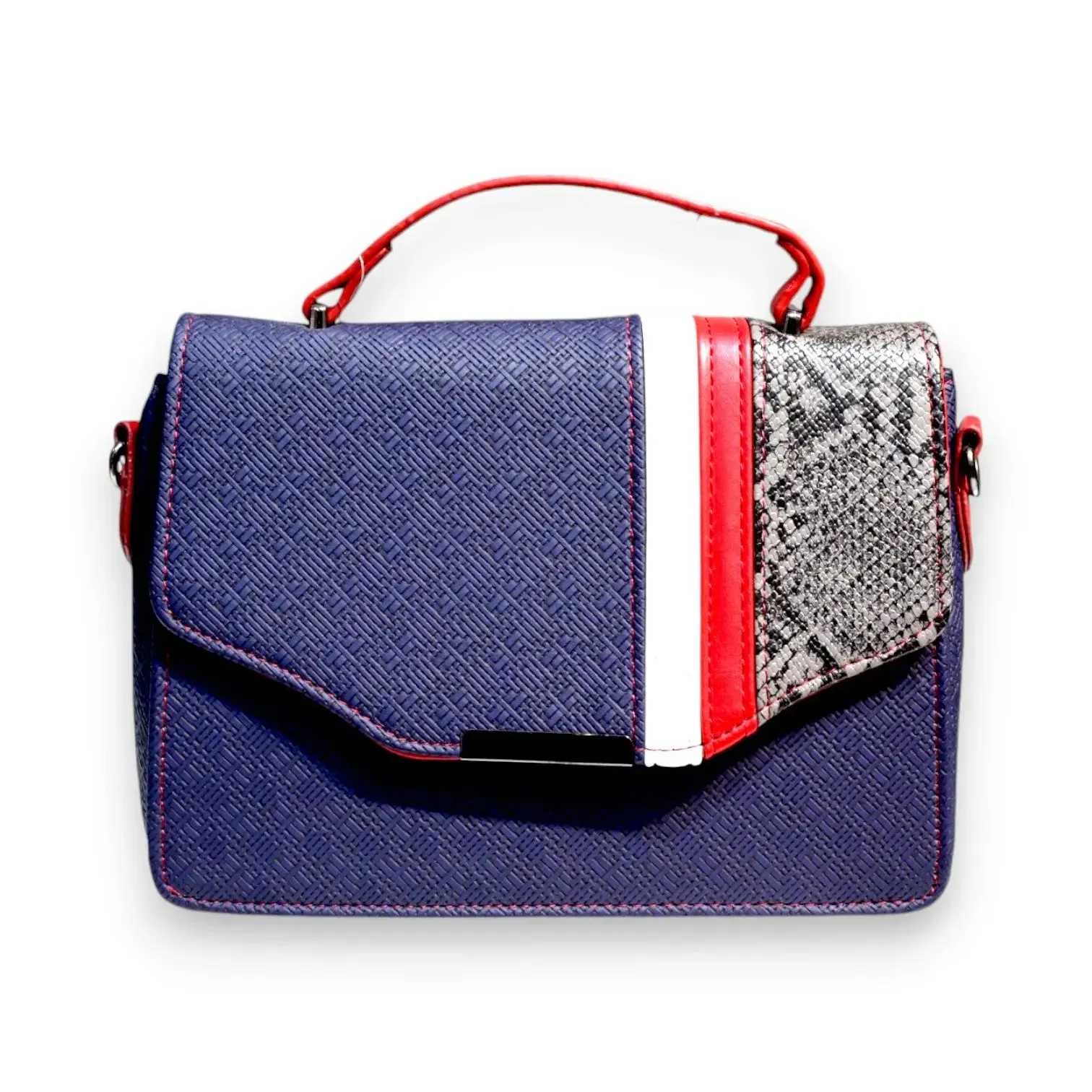 Satchel Bag White Stripe Details