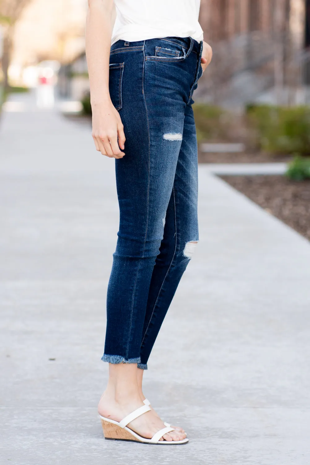 Stay With Me High Rise Button Up Skinny