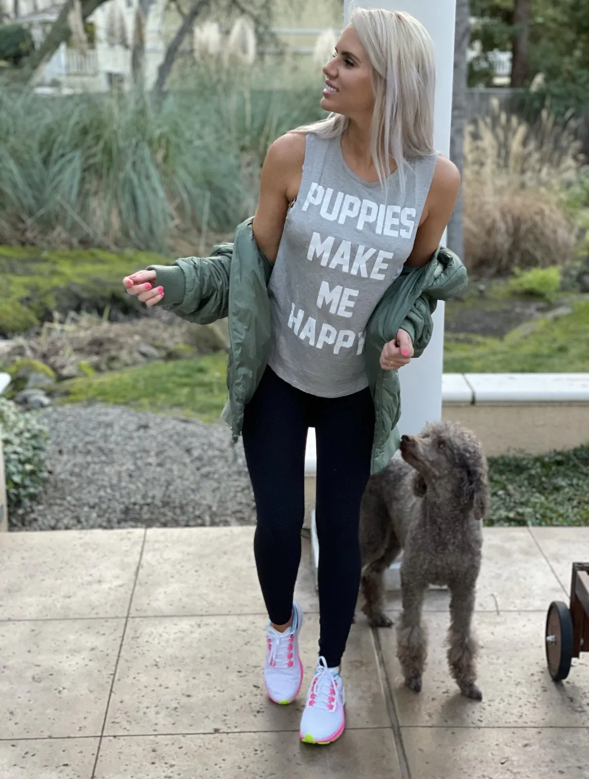 Title Tee - Women's Sleeveless LIGHT GREY