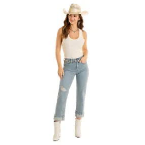 Women's Rock & Roll Distressed Cropped Jeans BW9HD06407