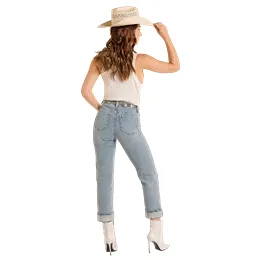 Women's Rock & Roll Distressed Cropped Jeans BW9HD06407